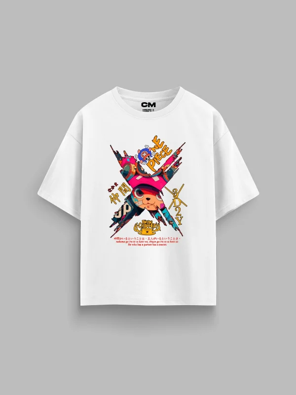 3d2y Baskılı Rahat Kalıp 30/1 Unisex Beyaz Tshirt