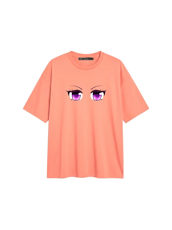 Manga Eye V2 Baskılı Rahat Kalıp 30/1 Unisex Yavruağzı Tshirt