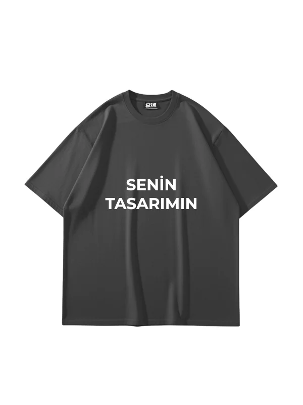 Özel Tasarım 816 Design Füme Basic Premium Oversize Tshirt