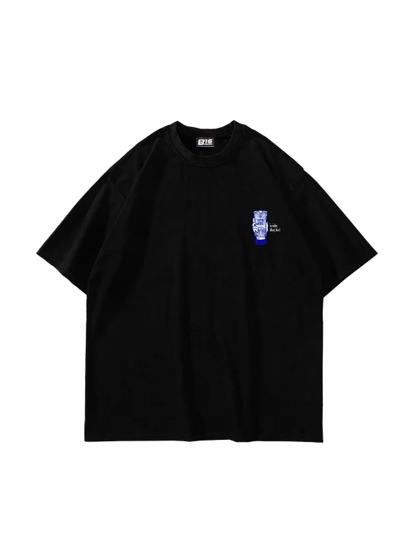 İçimde Ölen Biri Baskılı Oversize Unisex Siyah Tshirt