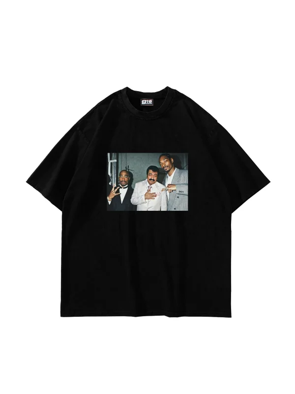 Old but Gold Baskılı Oversize Unisex Siyah Tshirt