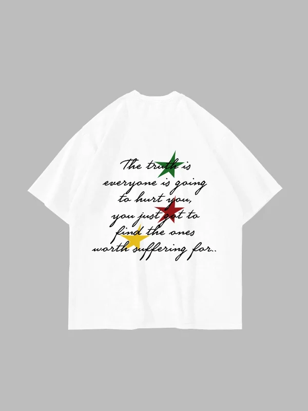 Bob Marley Baskılı Oversize Unisex Beyaz Tshirt