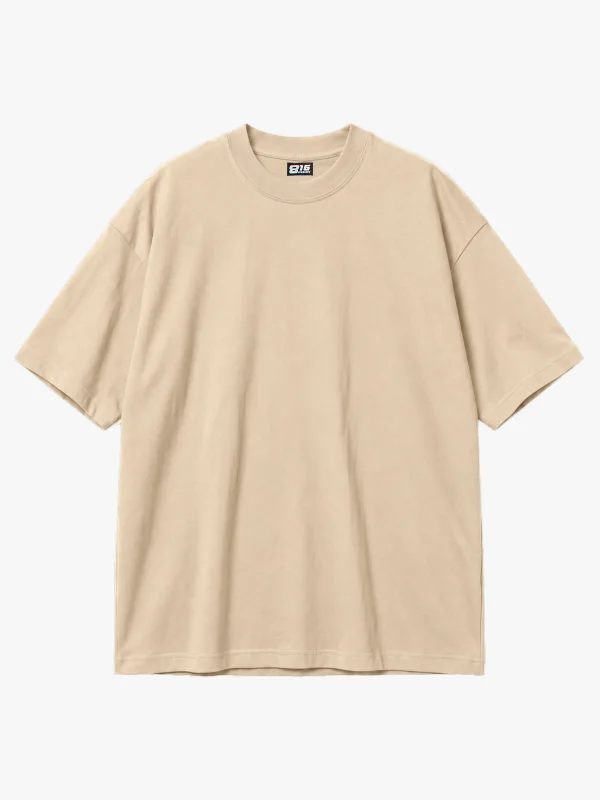 816 Design Bej Basic Premium Oversize Tshirt