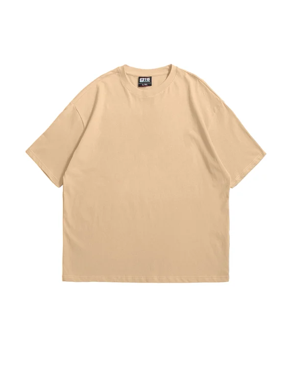 816 Design Bej Basic Premium Oversize Tshirt