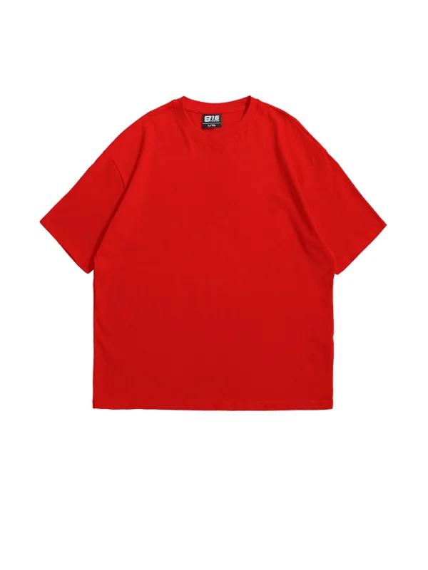 816 Design Kırmızı Basic Premium Oversize Tshirt