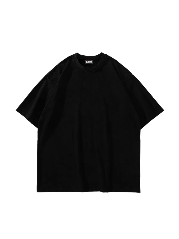 816 Design Siyah Basic Premium Oversize Tshirt