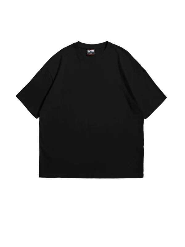 816 Design Siyah Basic Premium Oversize Tshirt