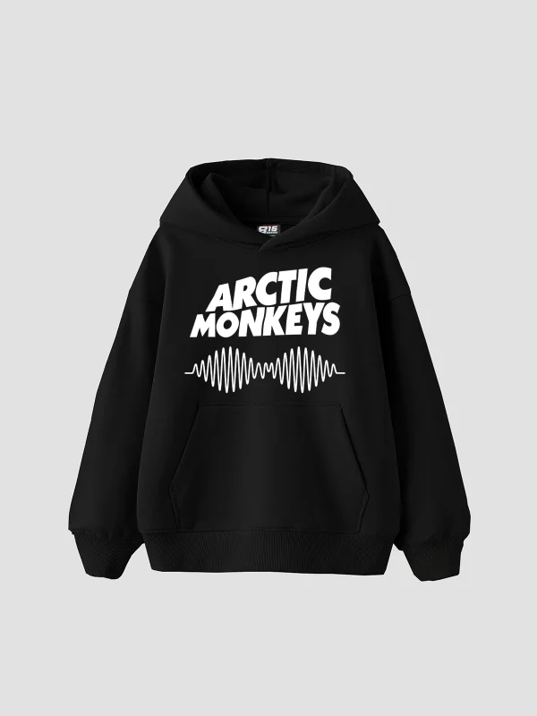 Arctic Monkeys Baskılı Oversize Unisex Siyah Hoodie