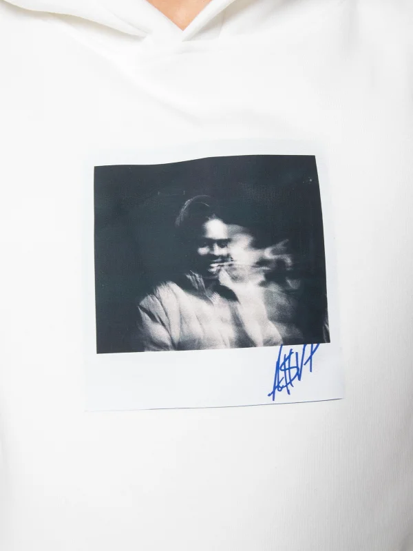 Asap Rocky Baskılı Oversize Unisex Premium Beyaz Hoodie