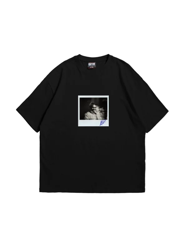Asap Rocky Baskılı Oversize Unisex Premium Siyah Tshirt
