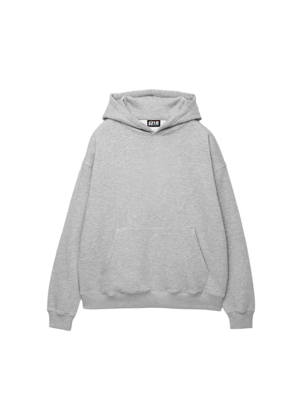 Özel Tasarım Basic Oversize Unisex Açık Gri Hoodie