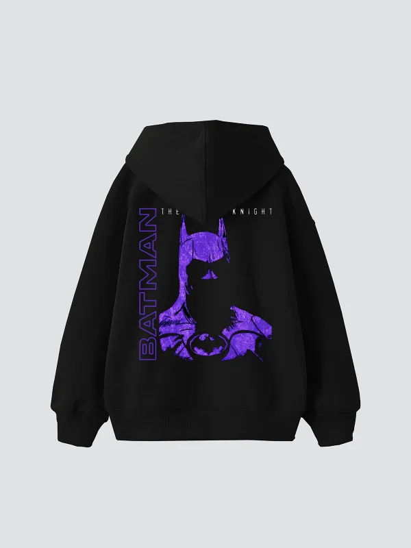 Bat Yarasa Baskılı Oversize Unisex Siyah Hoodie