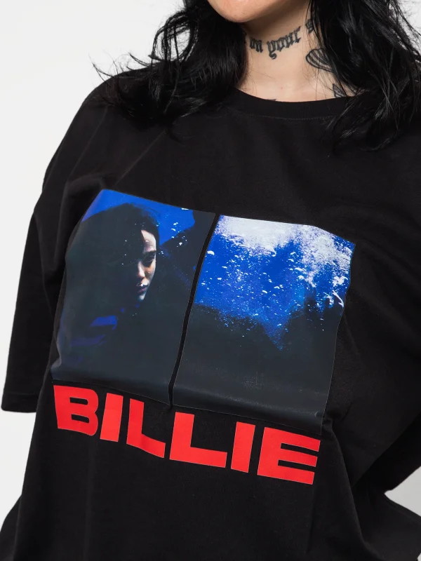 Billie Eilish Baskılı Oversize Unisex Siyah Tshirt