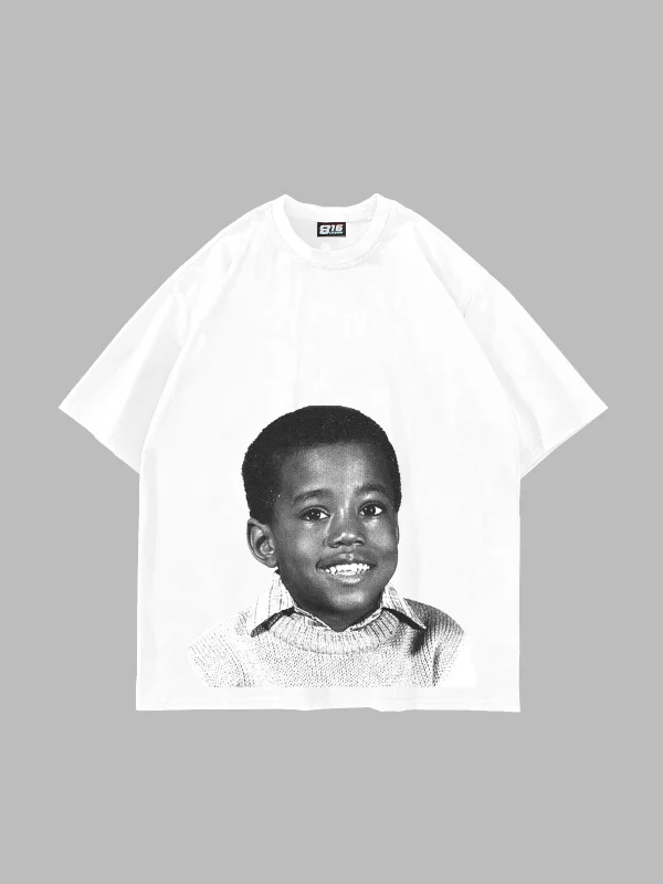 Kanye West Baskılı Oversize Unisex Beyaz Tshirt