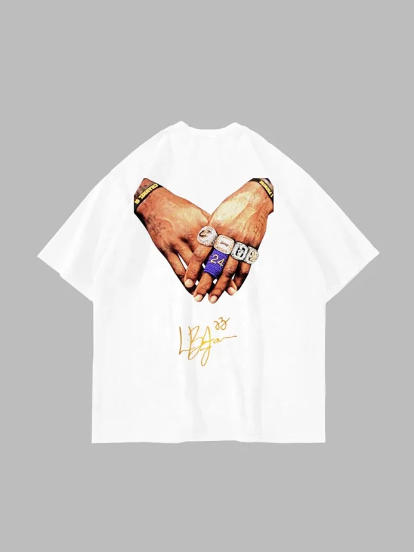 Lebron James Baskılı Oversize Unisex Beyaz Tshirt