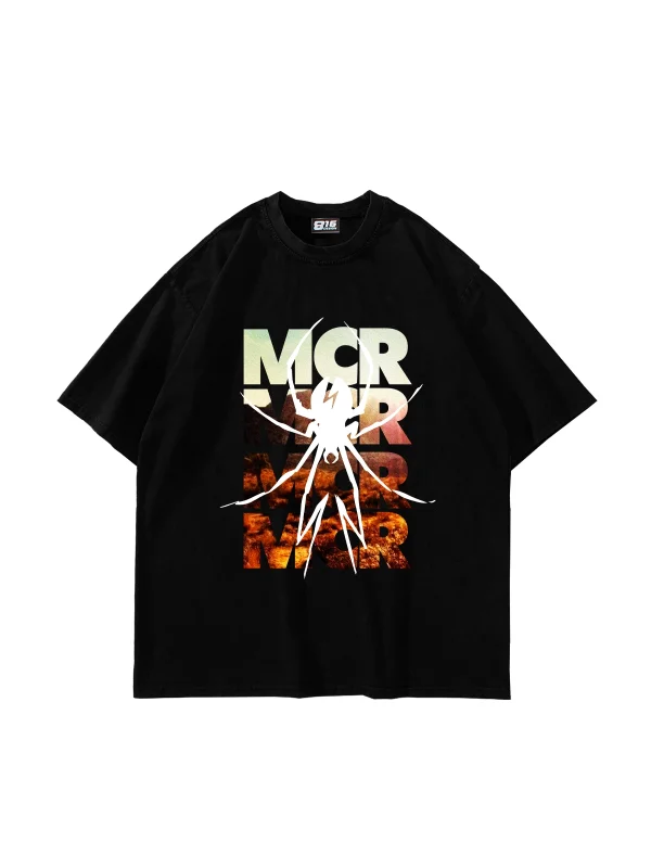 My Chemical Romance Baskılı Oversize Unisex Siyah Tshirt