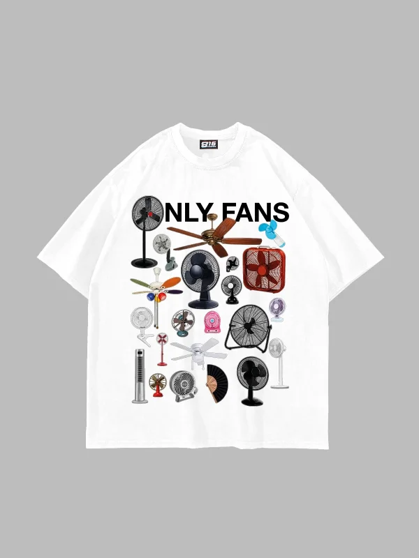 Only Fans Oversize Beyaz Tişört