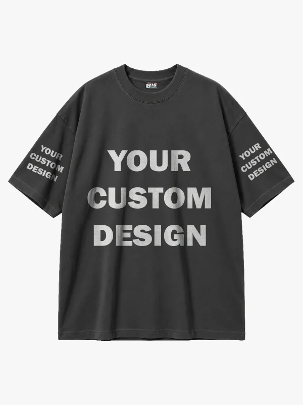 Özel Tasarım 816 Design Füme Basic Premium Oversize Tshirt