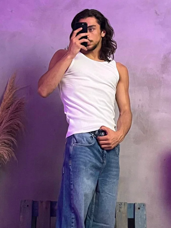 Sırt Detaylı Tank Top Beyaz Atlet