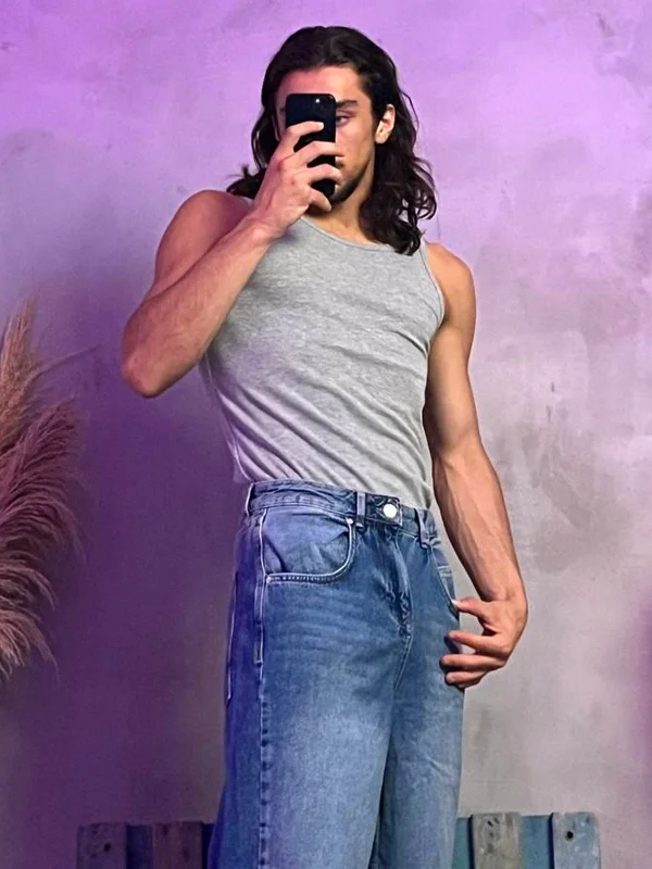 Sırt Detaylı Tank Top Gri Atlet