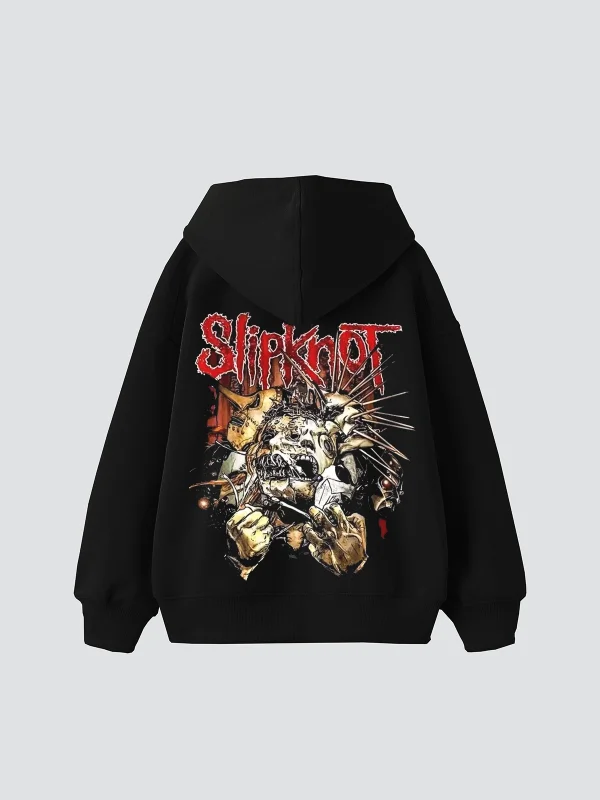 Slipknot Sırt Baskılı Siyah Oversize Unisex Hoodie