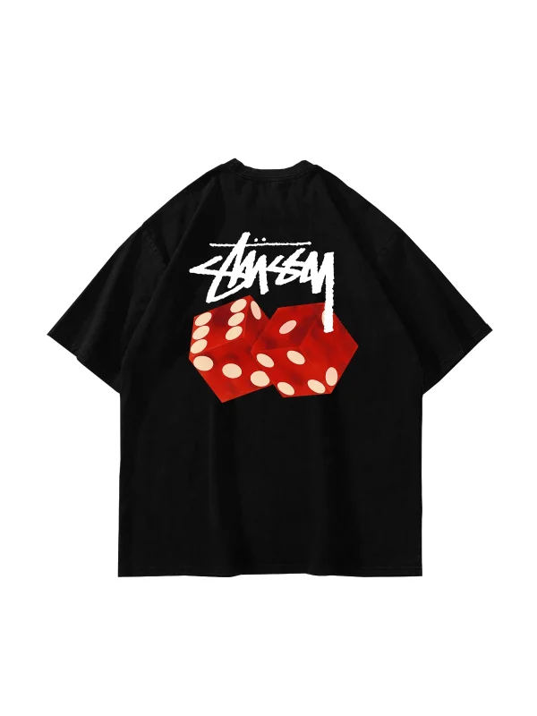 Sts V2 Baskılı Oversize Unisex Siyah Tshirt