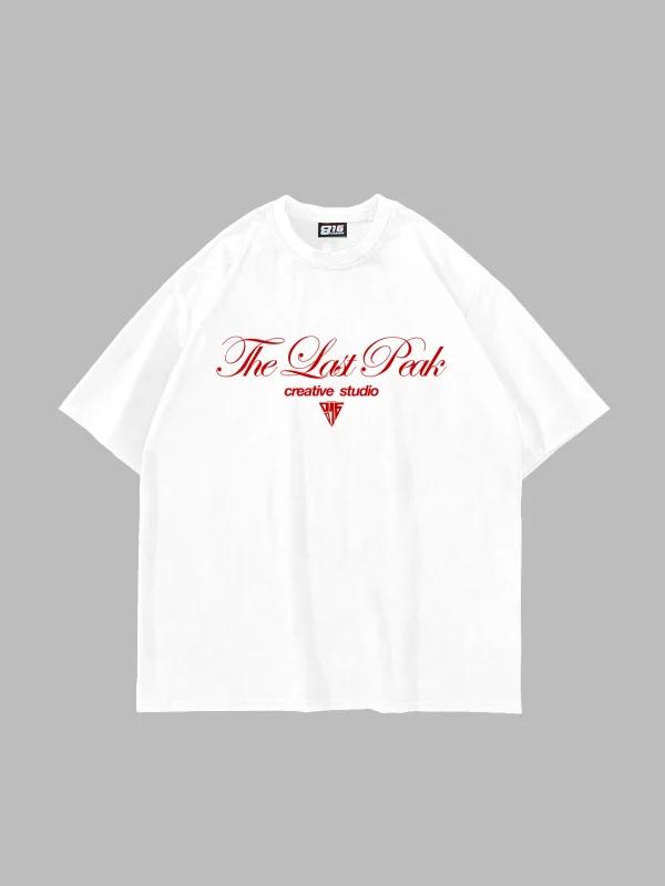 The Last Peak Baskılı Beyaz Oversize Unisex Tshirt