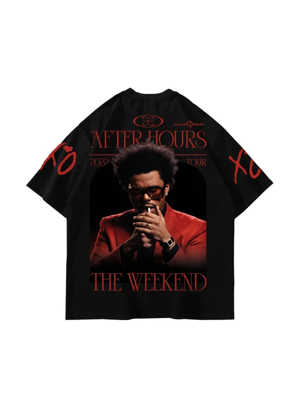 The Weeknd After Hours Siyah Oversize Tişört