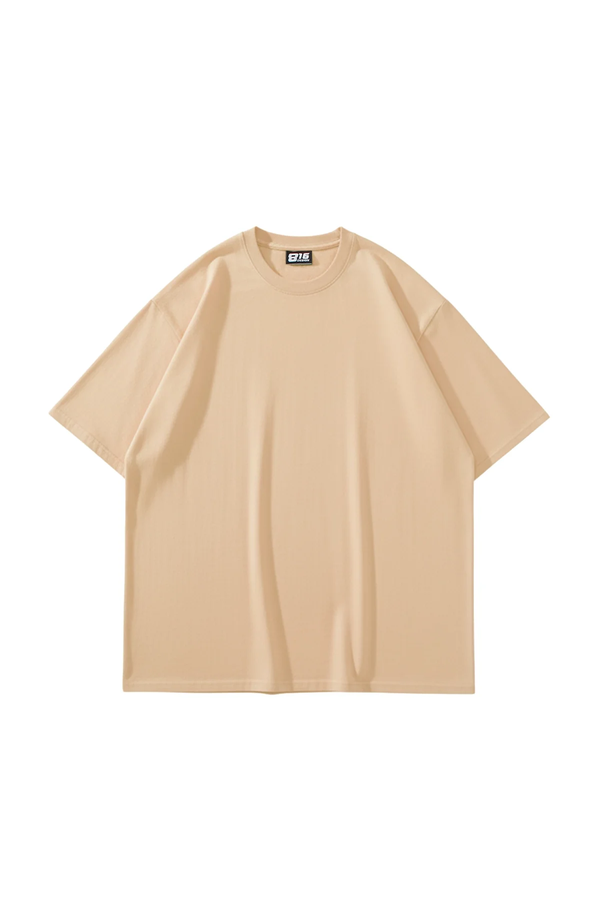 816 Design Bej Basic Premium Oversize Tshirt