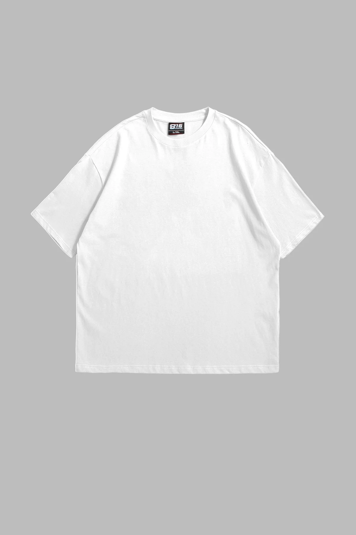 816 Design Beyaz Basic Premium Oversize Tshirt