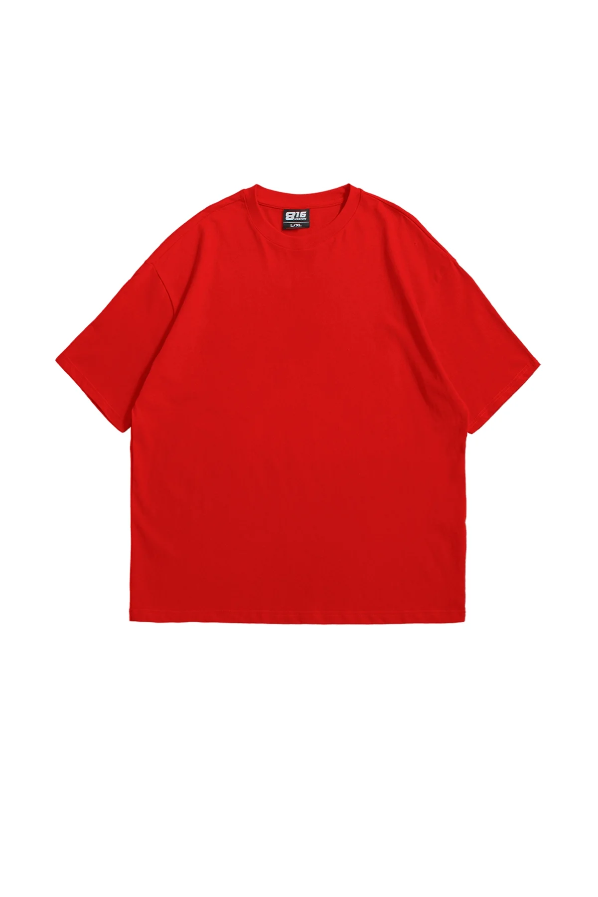 816 Design Kırmızı Basic Premium Oversize Tshirt