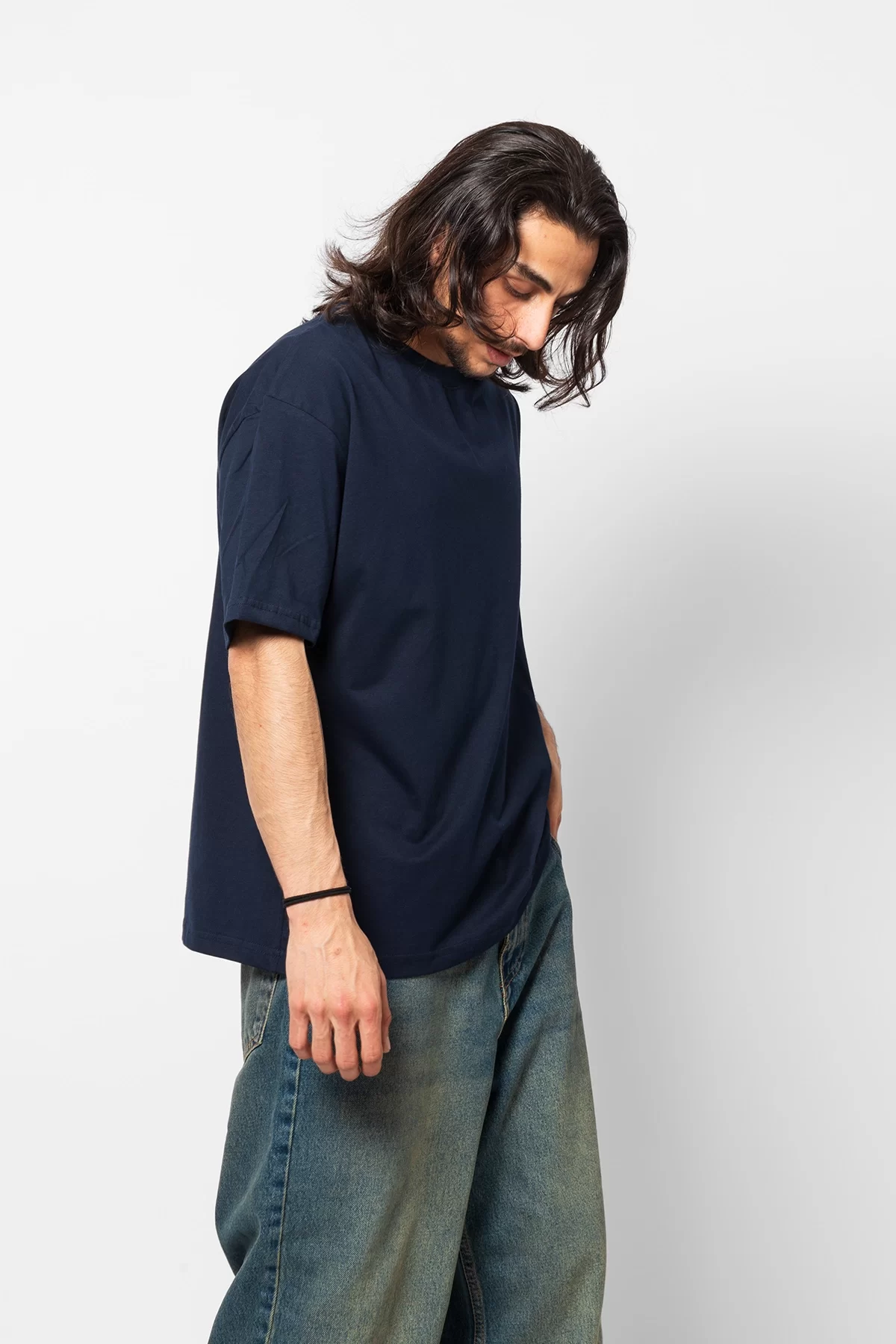 816 Design Lacivert Basic Premium Oversize Tshirt