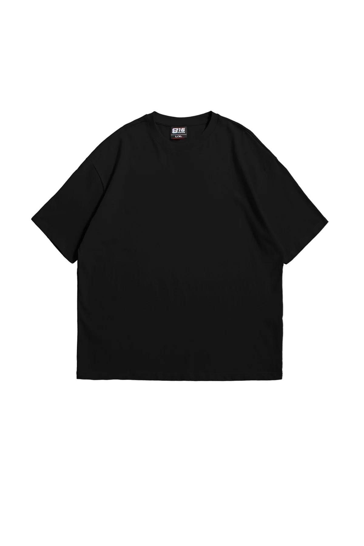 816 Design Siyah Basic Premium Oversize Tshirt