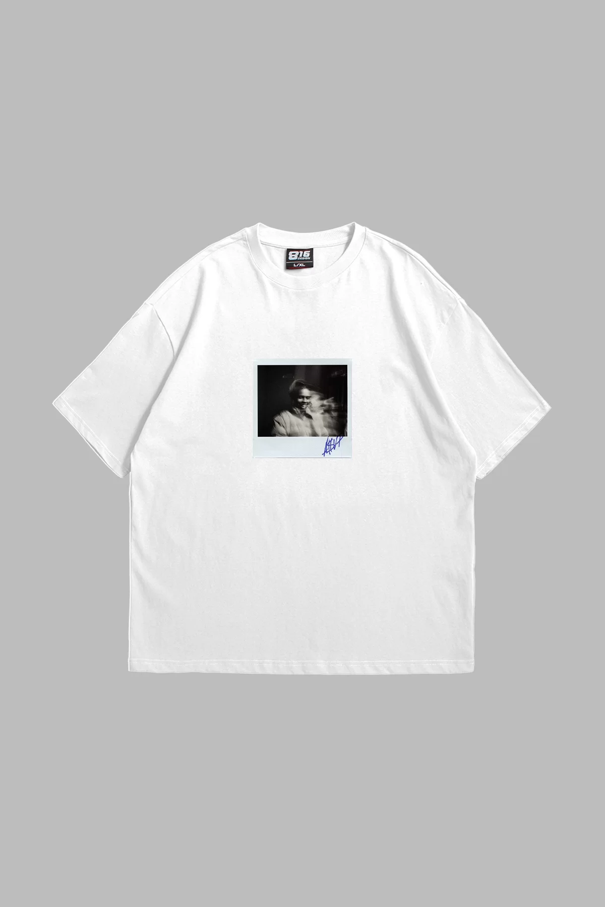 Asap Rocky Baskılı Oversize Unisex Premium Beyaz Tshirt