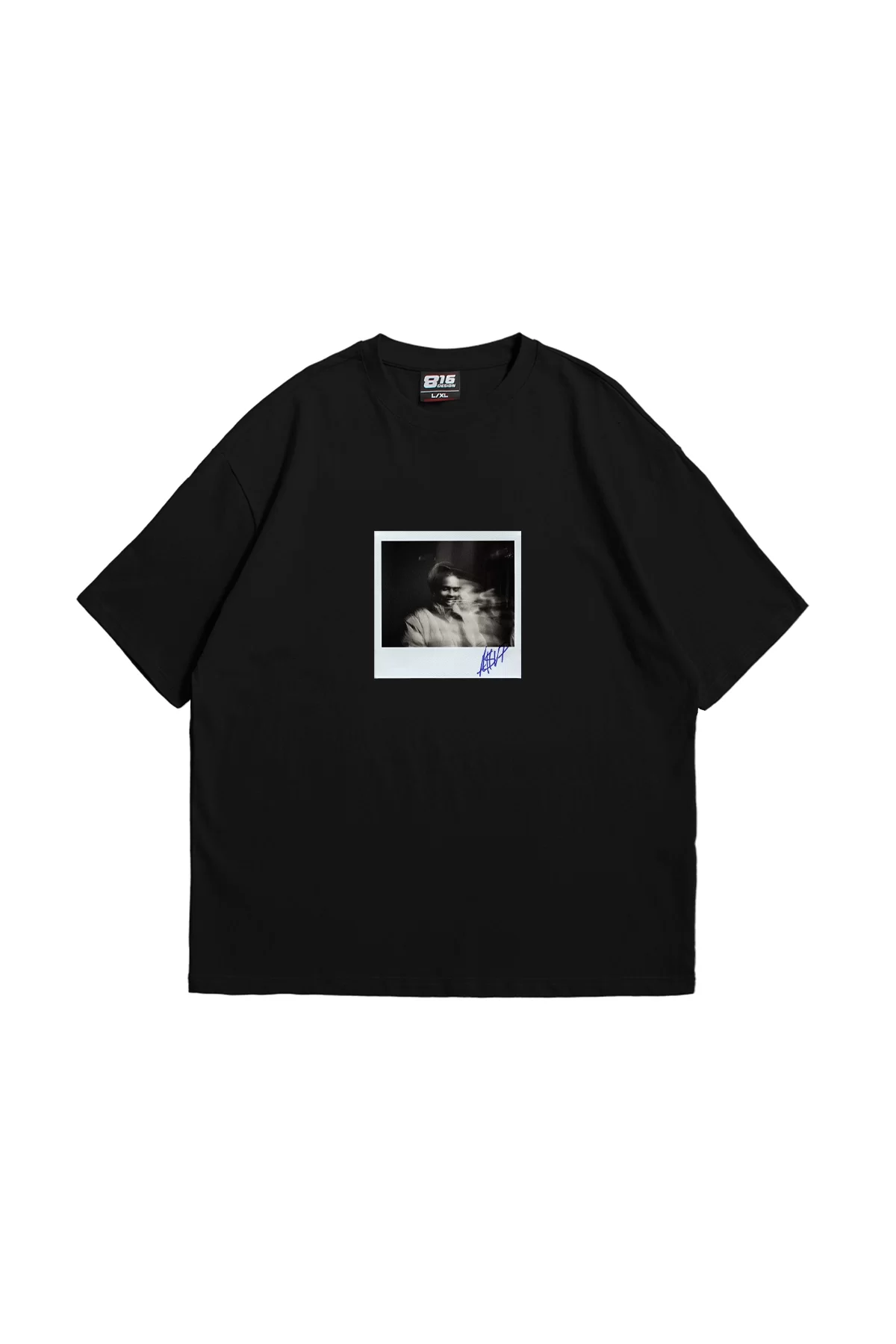 Asap Rocky Baskılı Oversize Unisex Premium Siyah Tshirt