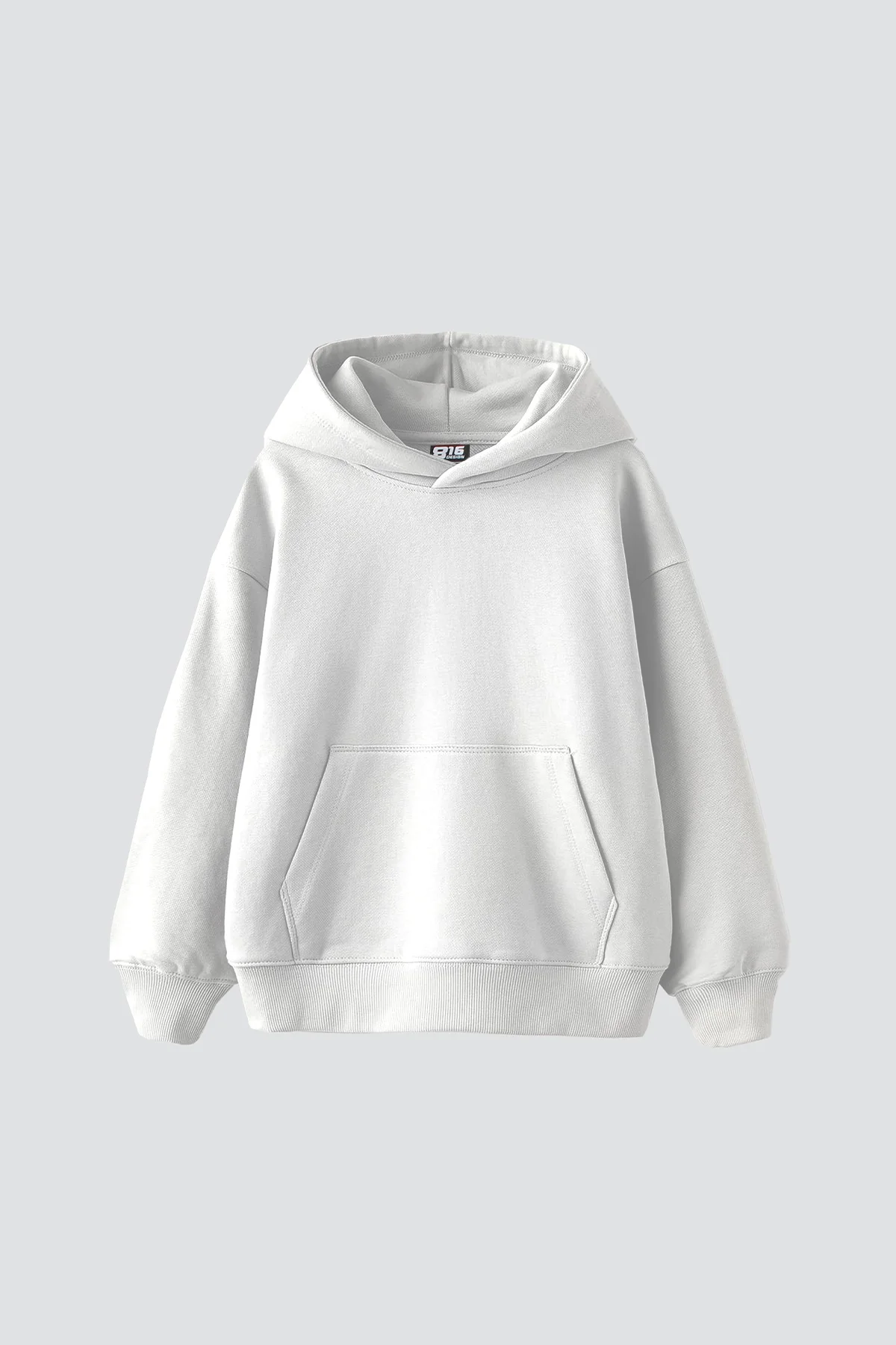 Basic Oversize Unisex Beyaz Hoodie
