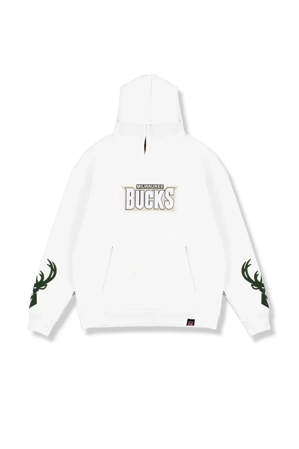 Bucks Sırt Baskılı Ekru Oversize Unisex Hoodie