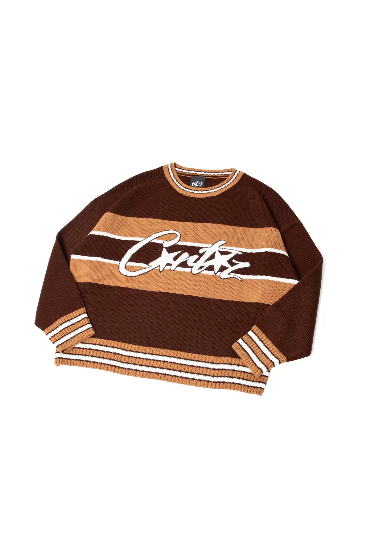 Cortez Nakışlı Oversize Unisex Yeşil Triko Kazak