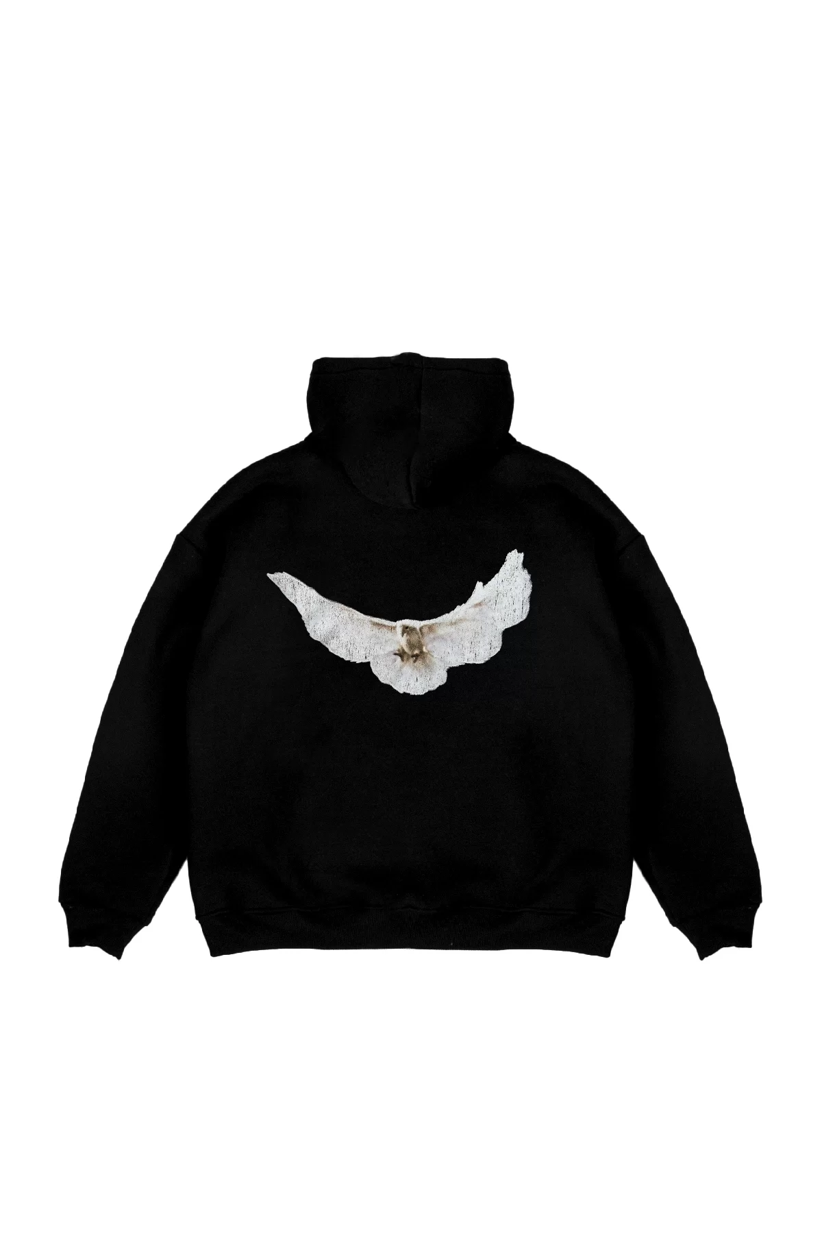 Dave Sırt Baskılı Oversize Unisex Siyah Hoodie