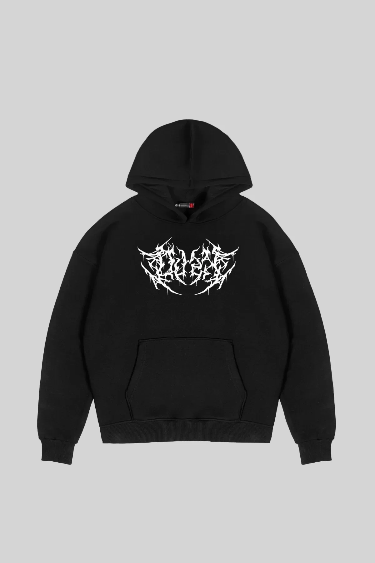 Dusk Baskılı Oversize Unisex Siyah Hoodie