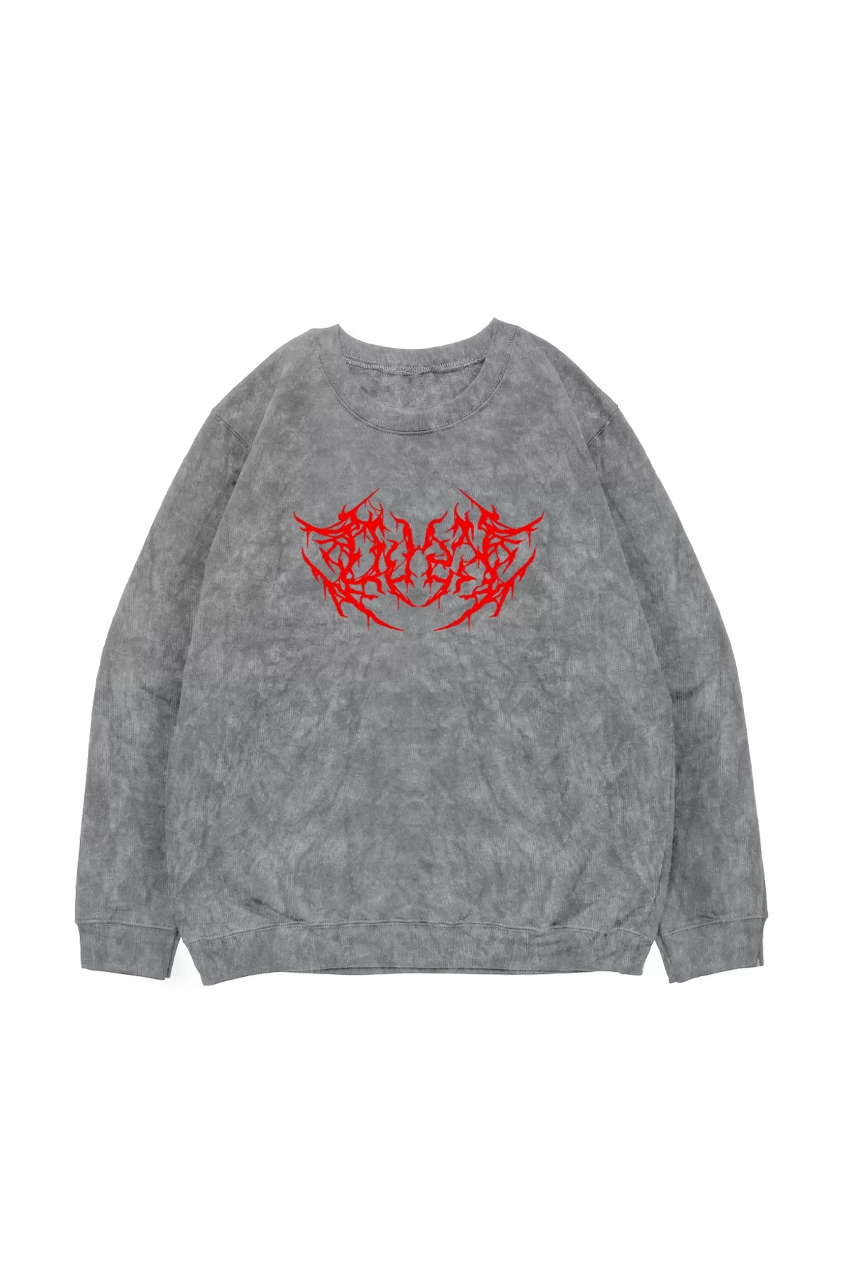 Dusk Baskılı Yıkamalı Beyaz Oversize Unisex Sweatshirt