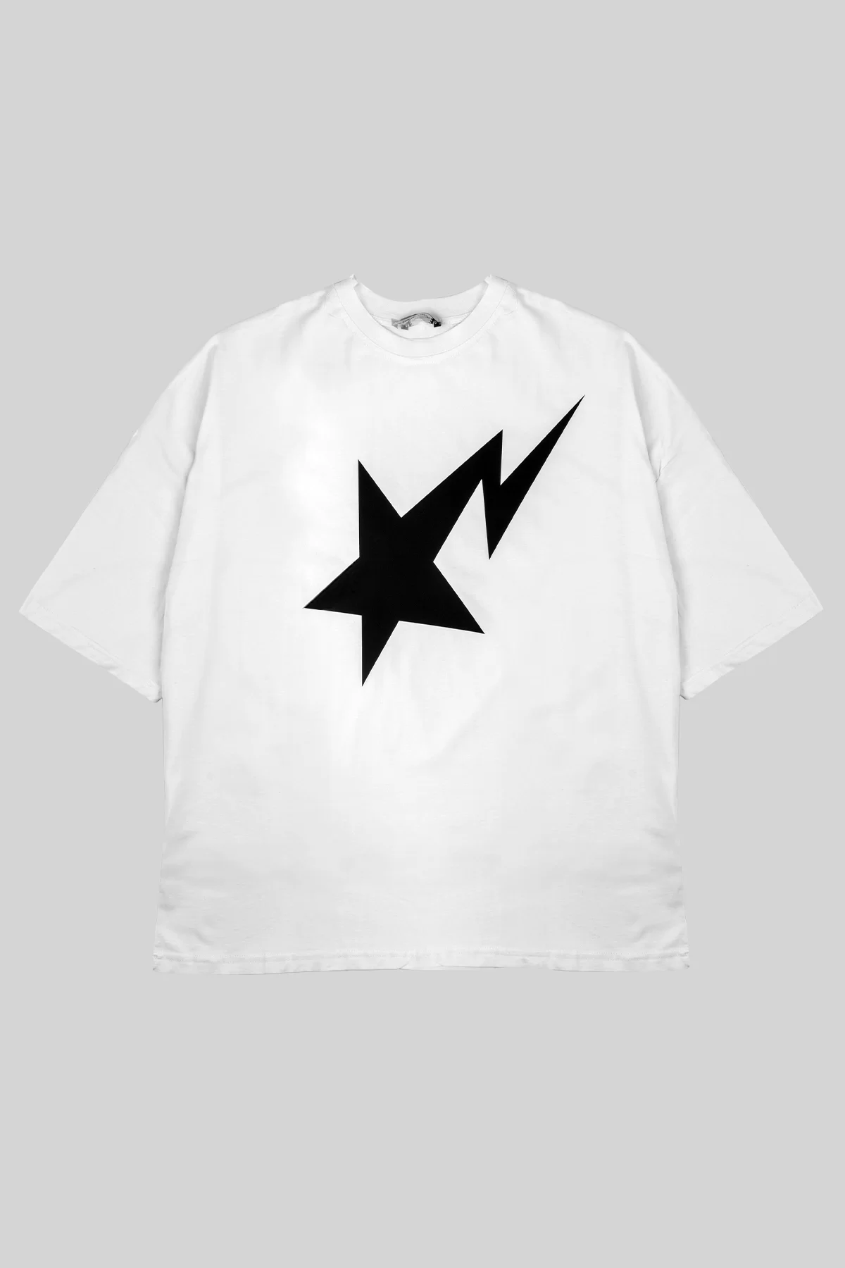 Falling Star Oversize Unisex Beyaz Tshirt