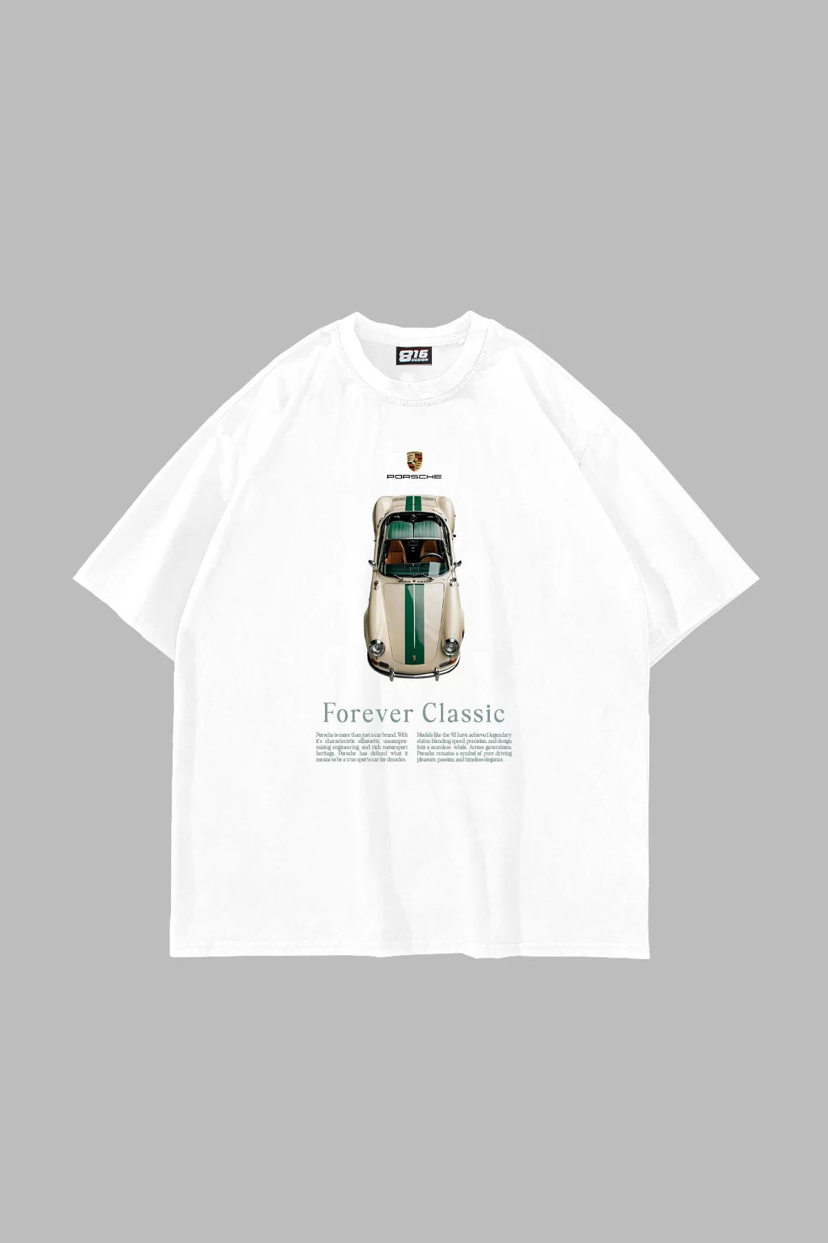 Forever Classic Baskılı Oversize Unisex Beyaz Tshirt