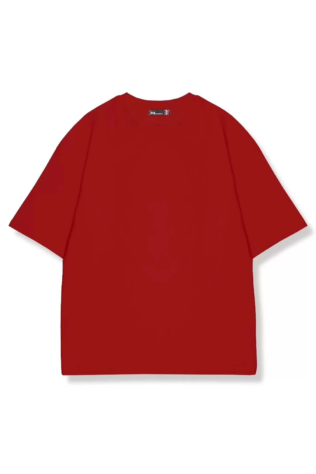 Kırmızı Basic Oversize Unisex Tshirt