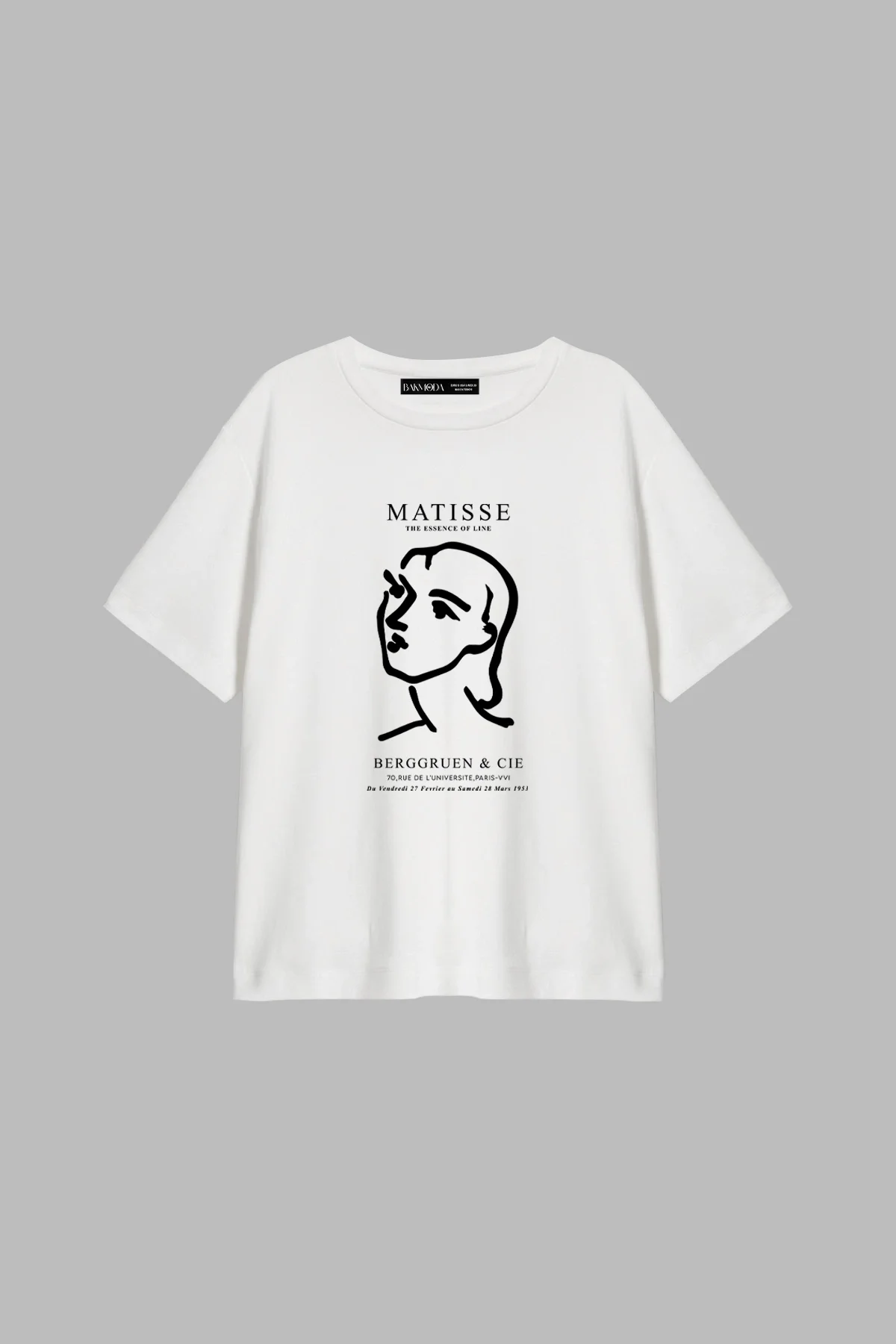 Matisse Baskılı Relaxed Fit Beyaz Kadın Tshirt