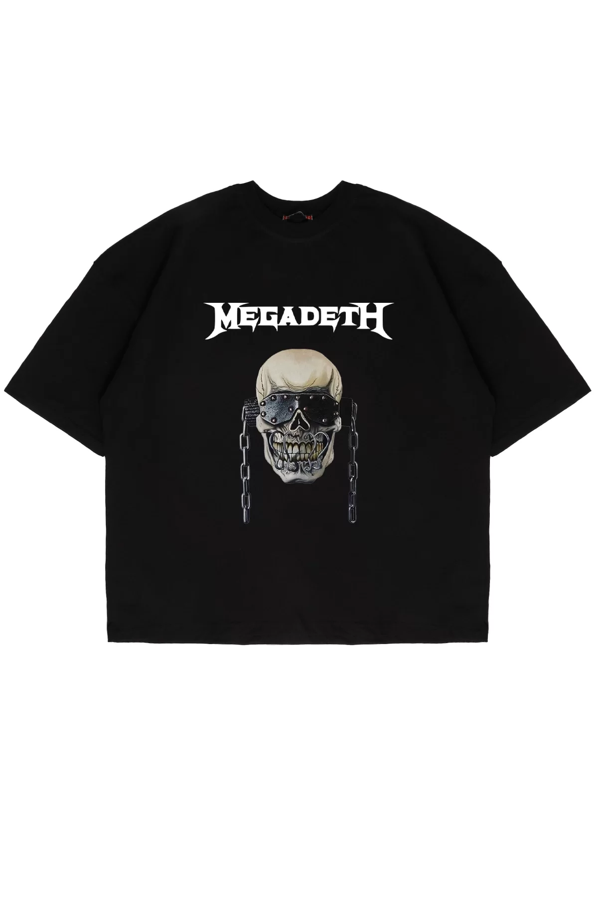 Megadeth Baskılı Siyah Unisex Oversize Tshirt