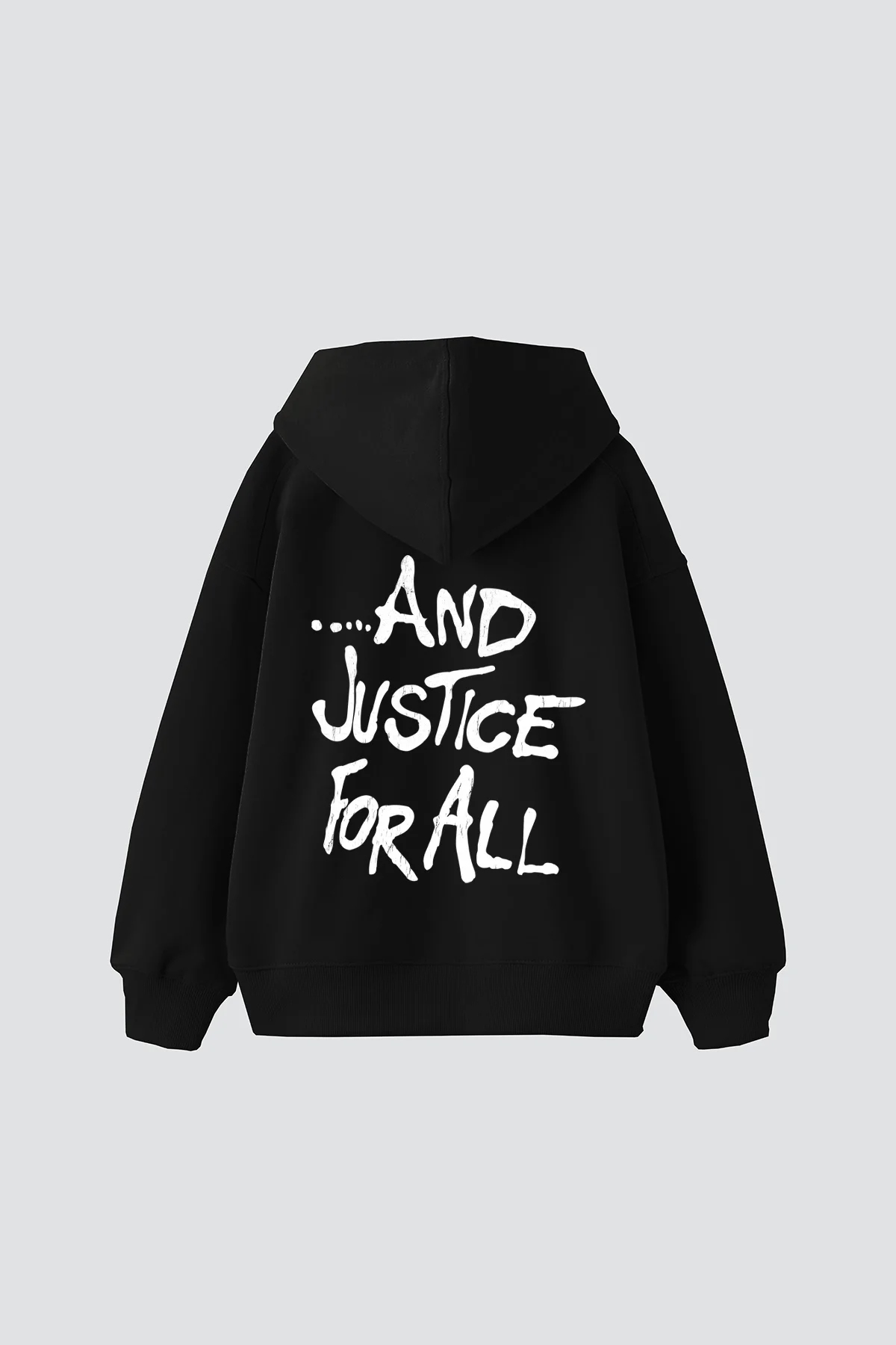 Metallica And Justice For All Baskılı Oversize Unisex Siyah Hoodie