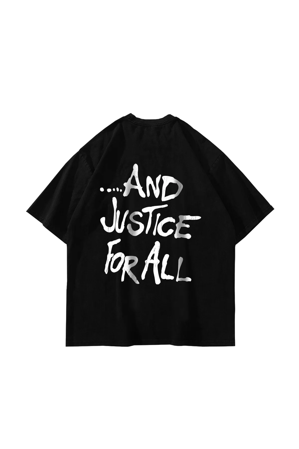 Metallica And Justice For All Baskılı Oversize Unisex Siyah Tshirt