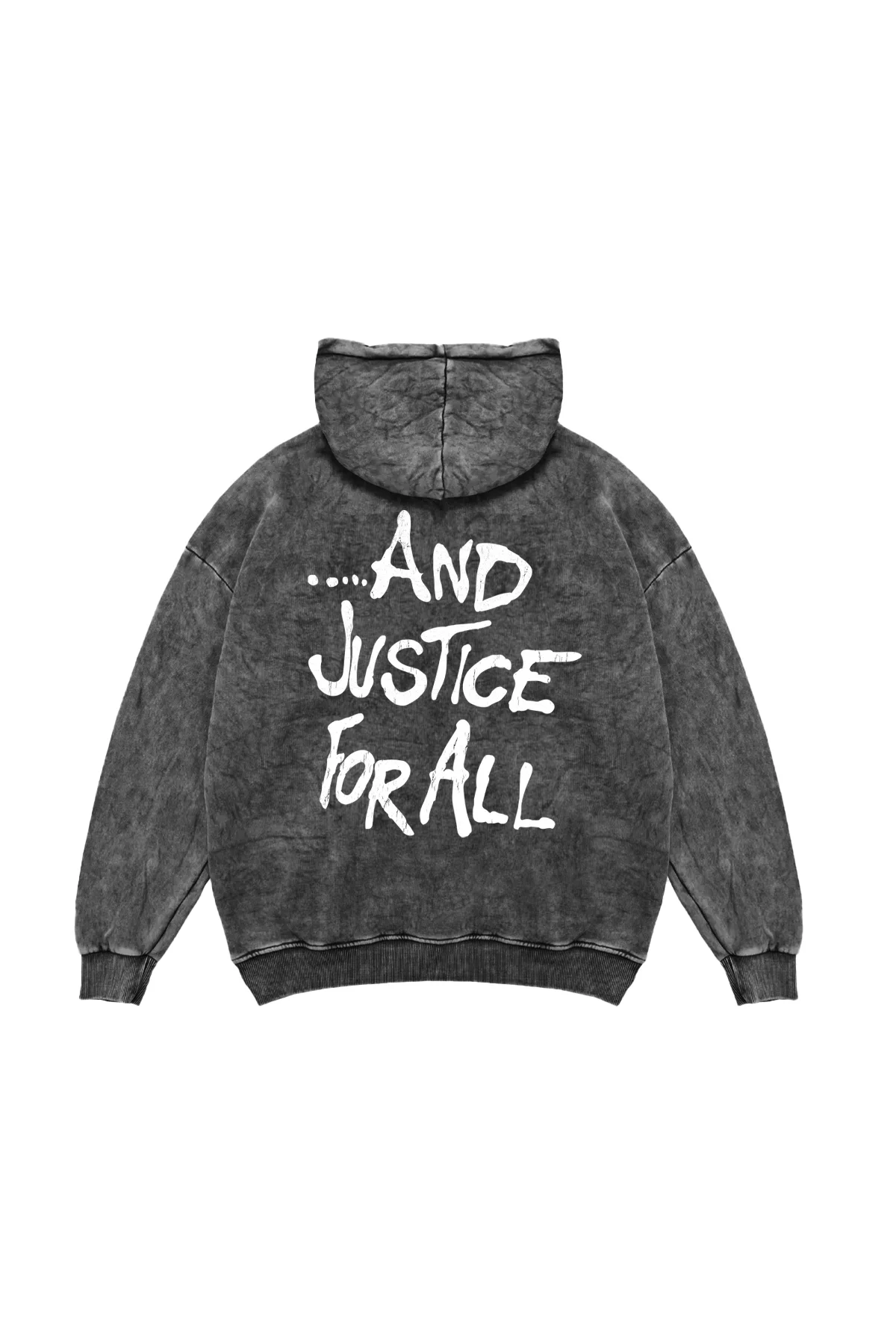Metallica And Justice For All Oversize Unisex Yıkamalı Siyah Hoodie