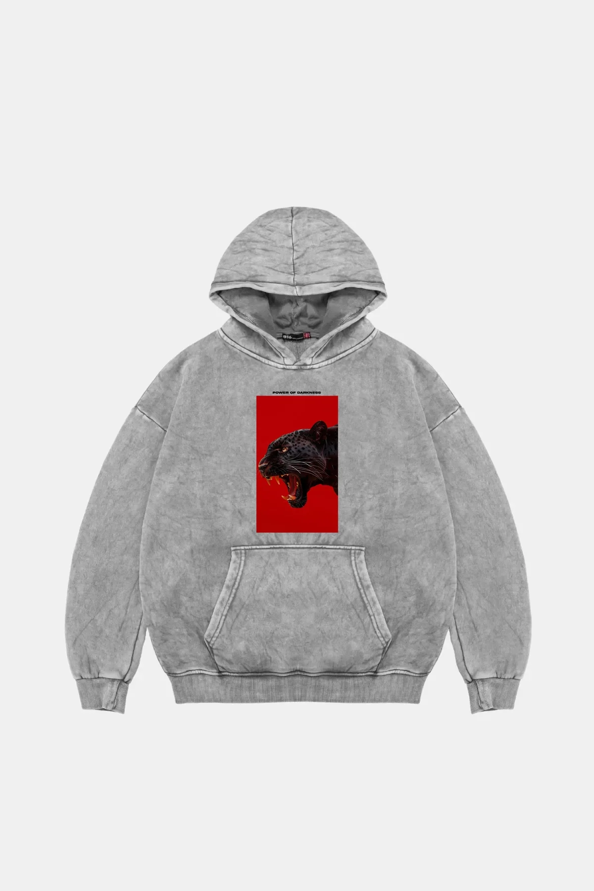 Power Of Darkness Oversize Unisex Yıkamalı Beyaz Hoodie
